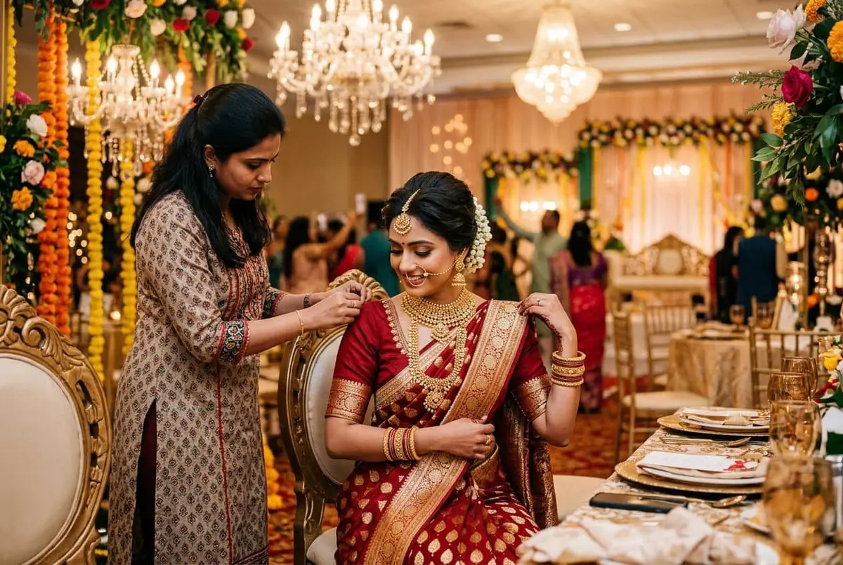 Indian bridal reception look styled by StyleBuddy Weddings
